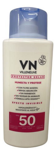 Protector Solar Villaneuve Fps 50 Hipoalergenico X 380ml