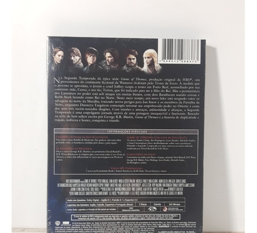 Dvd Box Game Of Thrones 2 Temporada - Original E Lacrado