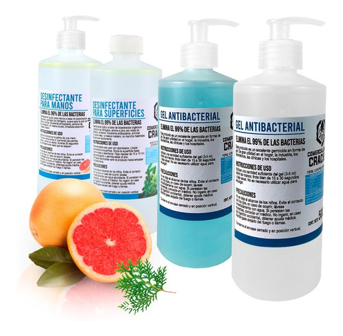 Gel Antibacterial Para Manos Desinfectante 500 Mililitros