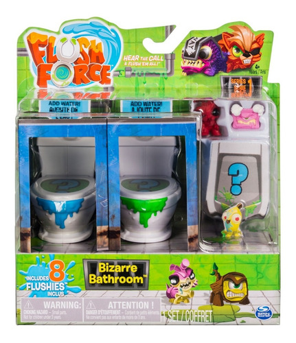 Flush Force Serie 1 Set 8 Figuras Sorpresa D Colección Baño 