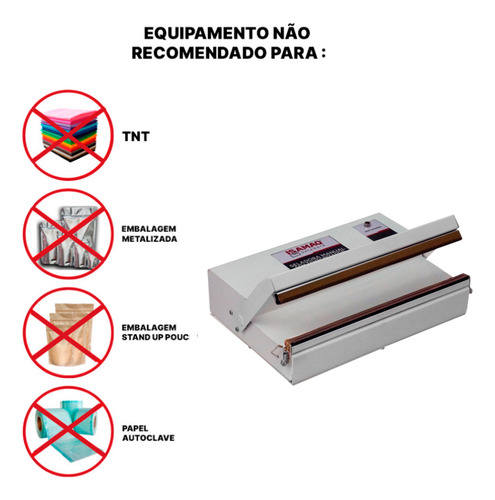 Seladora Manual Sela E Corta Plásticos 30cm Isamaq 110v/220v IM300STF