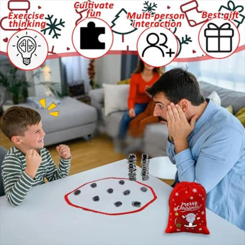 Juego De Ajedrez Magnético, Juego Familiar Para Navideñas