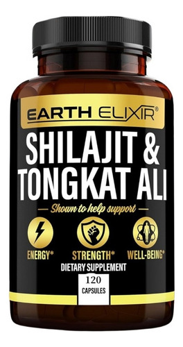 Earth Elixir Shilajit 1000mg & Tongkat Ali 400mg 120 Capsule