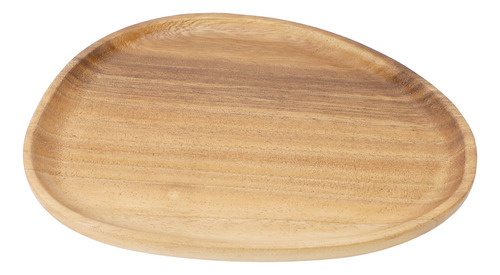 Plato Llano De Madera De Nogal, Estilo Japonés, Único