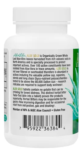 Tabletas De Aloe Vera Oro 90 Unidades Natural Y Nutritivo