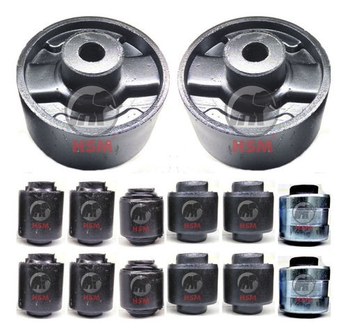 Imagen 1 de 7 de Kit Bujes Suspension Trasera Lancer 81mm 14pz 2007