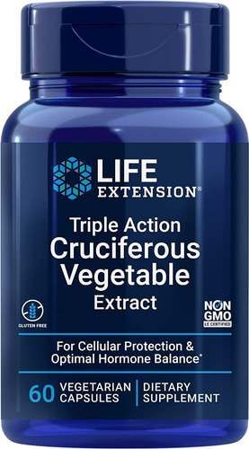 Life Extension Triple Action Cruciferous Extract 60 Caps Sabor Sin Sabor