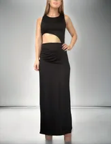 Comprar Vestido Largo Formal Escote V De Tajo Noche Fiesta Mujer 901