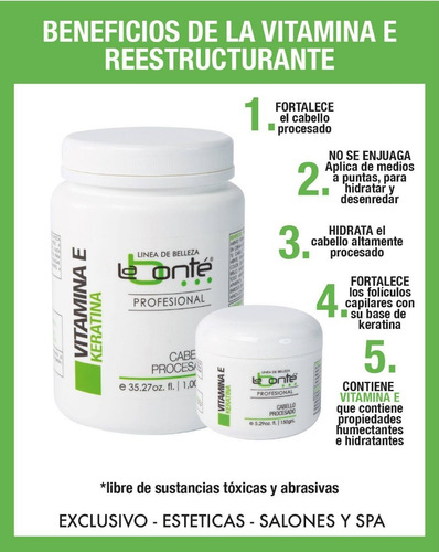 Shampoo, Mascarilla Vitamina + Seda La Bonté
