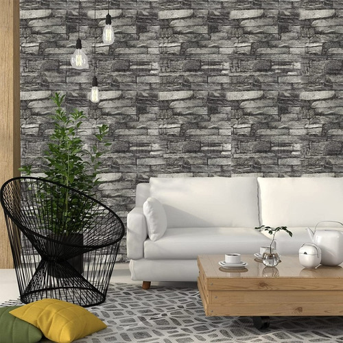 20pcs Panel Para Pared Espuma Ladrillo Pvc 3d Papel Tapiz Ladrillo Roca