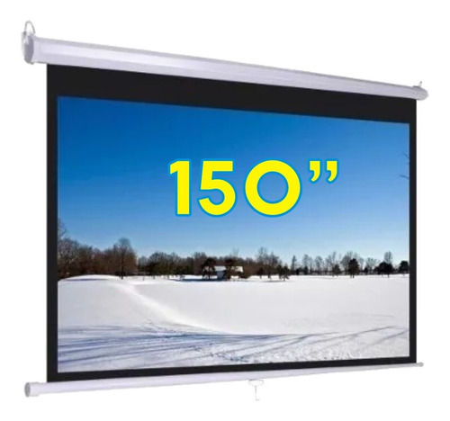 Pantalla Retractil Proyector 150 4:3 Techo Pared La Roca