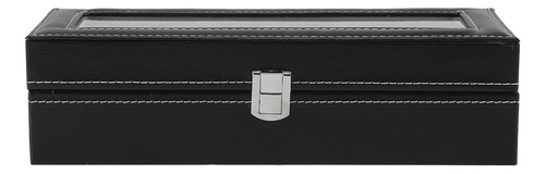 Caixa Para 6 Relógios Maleta Estojo Porta Closet Organizado