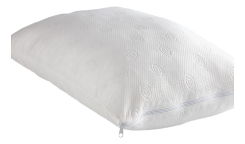 Almohada Con Cierre Anatómica Blanca King Size Antiácaros Color Blanco