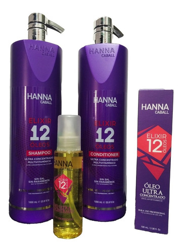  Kit 3 Hanna Caball Elixir 12 Oleos 1 Litro