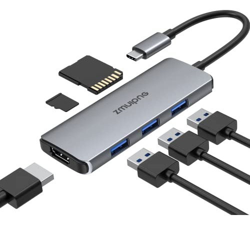 Adaptador Usb C Hub Para Macbook Air, Dongle Usb C Hdmi Para