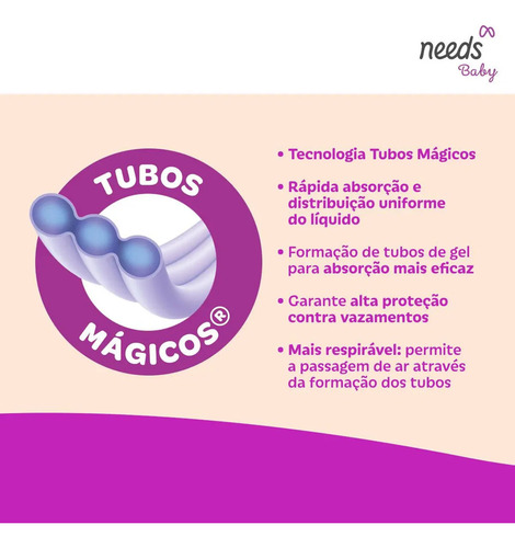 Fralda Needs Baby Ultrasafe G - 60 Unidades