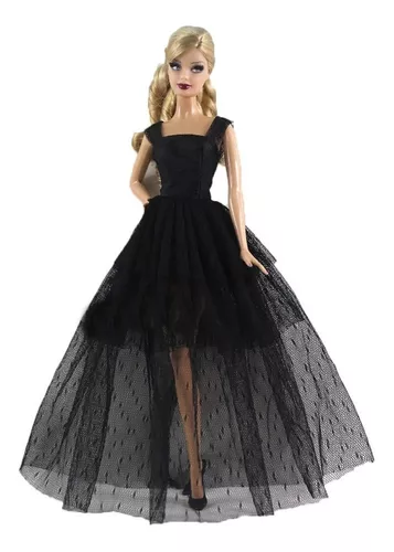 Vestido P/ Boneca Barbie Super Extra Luxo Gala + Sapatos 05s