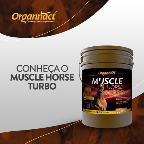Suplemento Muscle Horse Turbo 15kg Organnact + Frete Grátis