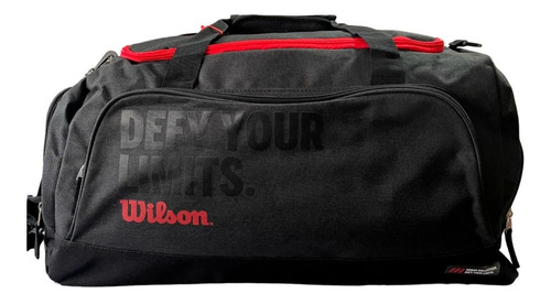 Bolso Deportivo Viaje Gimnasio Entrenamiento Wilson Defy Color Negro