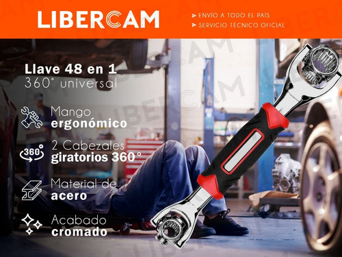 Imagen 3 de 10 de Llave 48 En 1 Giratoria 360º 8 A 19mm Multifuncion Universal