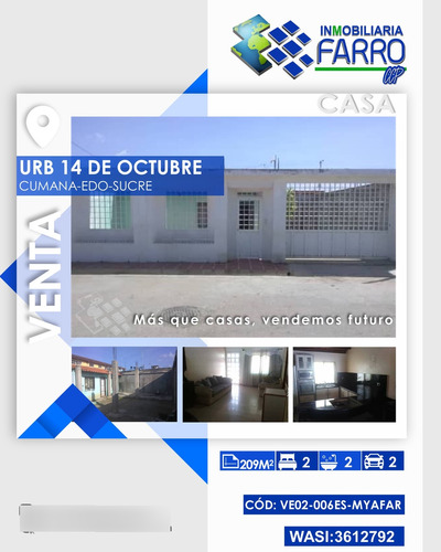 Se Vende Casa En Cumana Ve02-006es-myafar