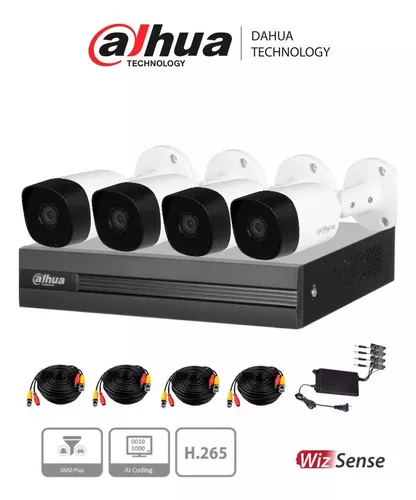 Kit Videovigilancia Dvr 4 Canales Wizsense 4 Camaras 5mp