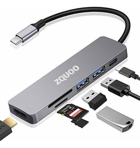 Hub Usb - Usb C Hub, Macbook Pro Adaptador Usb C Dongle, 6 E