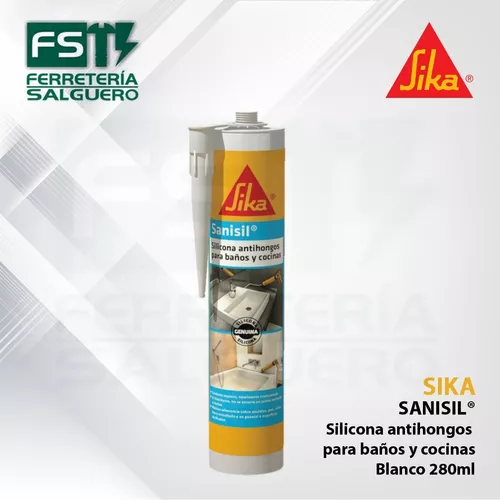 Sanisil Sellador Antihongo Cartucho Silicona Sika 280ml Fs