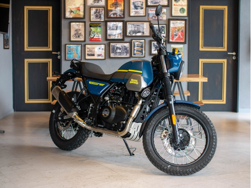 Imagen 3 de 25 de Royal Enfield Scram 411 Himalayan Skyline Blue Entrega Ya