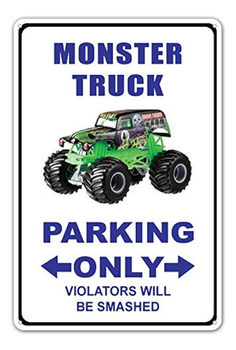 Zypeng Metal Street Sign Monster Truck Parking Only Violator