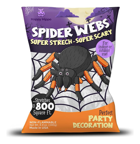 Decoración De Telaraña De Halloween Con Forma De Hipopótamo,