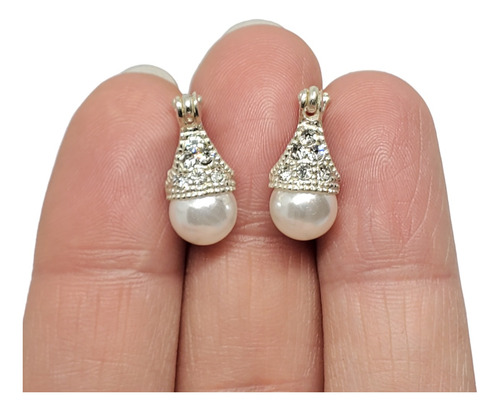 Aros Plata Lady Di Perla 8mm