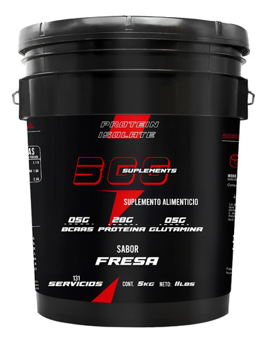 Proteína Hidrolizada 5kg Isolate 300 Suplements / Varios Fresa