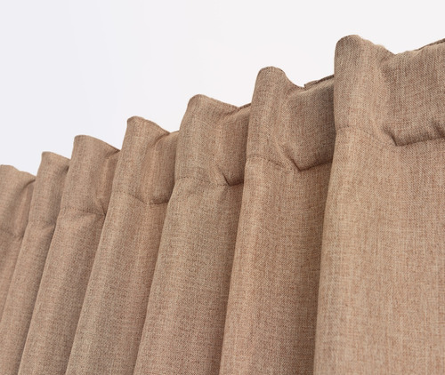 Imagen 2 de 6 de Cortinas Blackout Lino Bloquea 100% Presillas Oculta 140x220