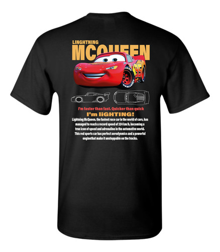 Camiseta Rayo Mcqueen Emoción A Toda Velocidad De Cars