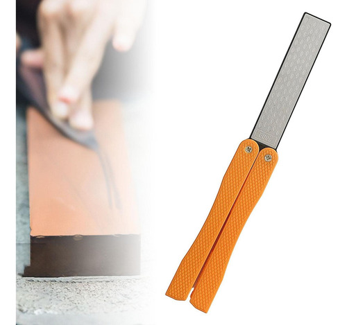 Afilador De Cuchillos De Bolsillo Portátil Naranja