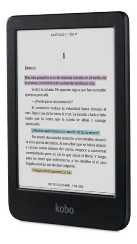 Lector E Reader Kobo Clara Colour Negro Con Funda Roja
