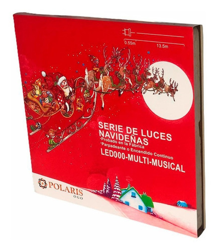 Polaris, Linea Musical Azul De Led Para Navidad 100 Focos
