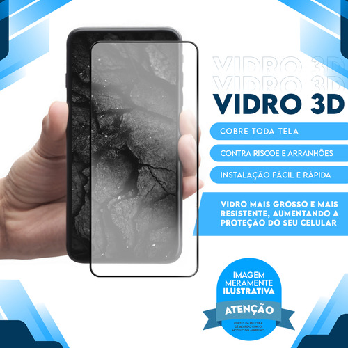 Película De Vidro Ful 3d Compatível Para Xiaomi Redmi 14c