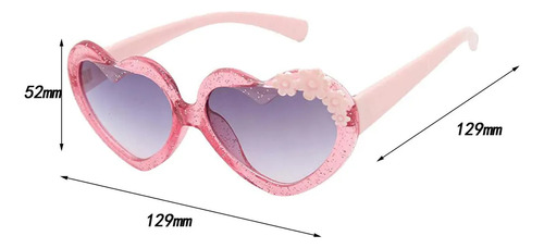 Yj1. 2 Gafas De Sol De Corazón Para Niños, Accesorio De Rosa