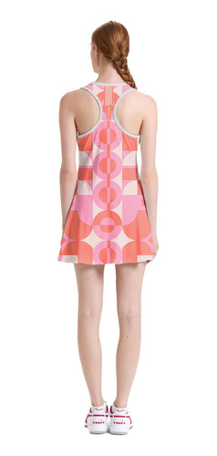 Imagem 4 de 6 de Vestido Beach Tennis C/ Shorts Vintage Rosa Beachwear
