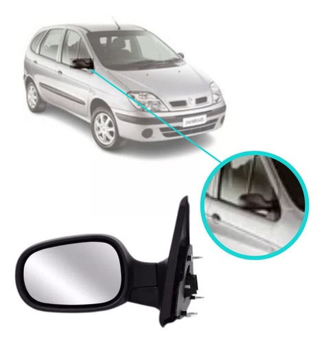 Retrovisor Direito Scenic Megane 1997 1998 1999 2000