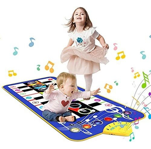 Alfombrilla Musical Para Niños Con Altavoz Incorporado Azul