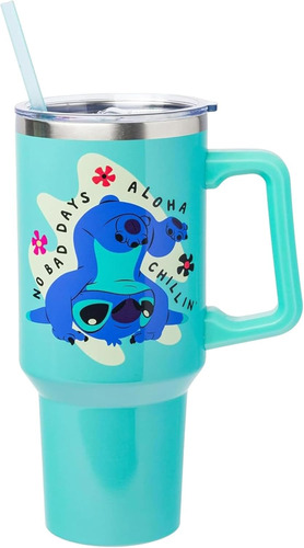 Taza De Acero Inoxidable Silver Buffalo Lilo And Stitch 40 O