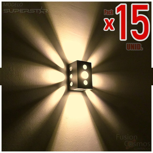 Aplique Luces Bidireccionales Exterior Iluminacion Fx Kit 15