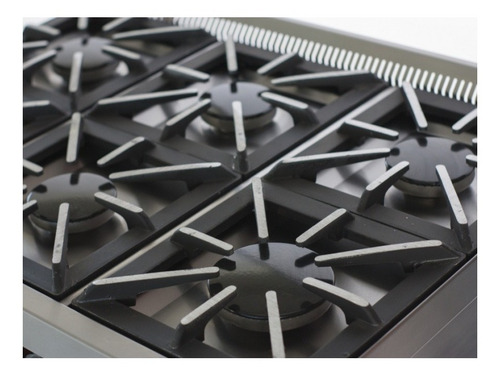 Imagen 2 de 4 de Cocina Sol Real Mini 517V a gas 6 hornallas plateada puerta con visor