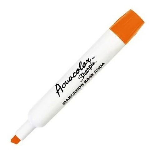 12 Marcador Base Agua Pizarrón Sharpie Acuacolor Naranja