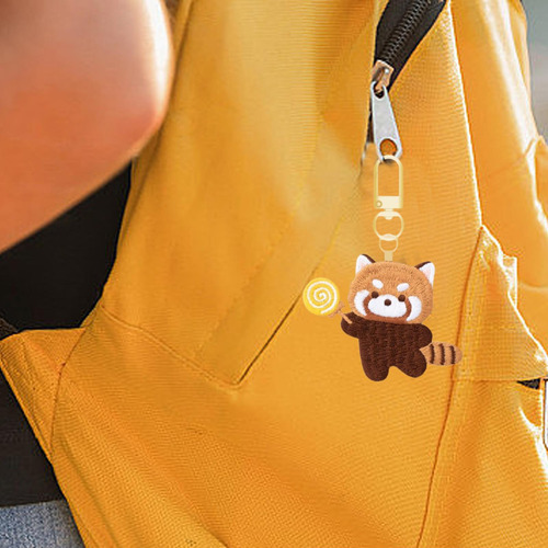 Llavero De Panda Rojo, Bonito Abalorio Para Bolso, Estilo D