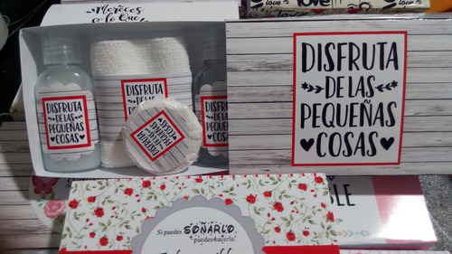 Set En Caja + Toalla + Jabon + Crema + Gel Souvenris X 10