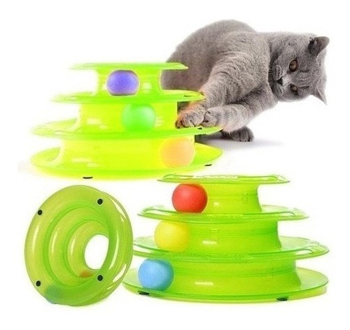 Juguete Interactivo Para Gato / Torre 3 Niveles / Mascota